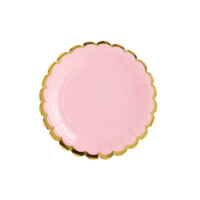 papír tányér (6 db/cs) - rózsaszín