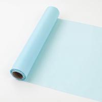 25 cm széles dekorselyem futó (10 m) - mentakék