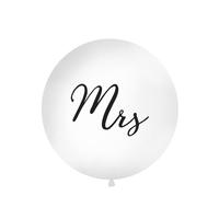 óriás lufi 1 m - fekete Mrs felirattal