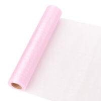 23,5 cm széles organza futó (10 m) - rózsaszín