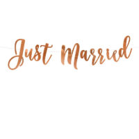 Just Married füzér - rose gold