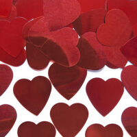 szív konfetti (10 g/cs) - nagy, piros