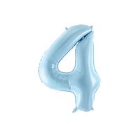 szülinapi fólia lufi 86 cm - 4-es szám, világoskék