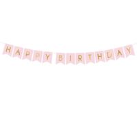 szülinapi füzér - Happy Birthday, rózsaszín