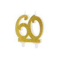 szülinapi gyertya - 60-as szám, arany