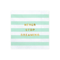 szalvéta 33x33 cm 3 rétegű (20 db/cs) - Never stop dreaming, menta