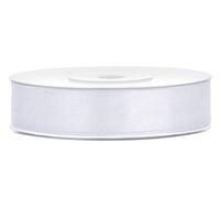 12 mm széles szatén szalag (25 m) - fehér