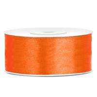 25 mm széles szatén szalag (25 m) - narancs