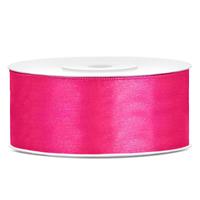 25 mm széles szatén szalag (25 m) - pink