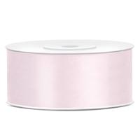 25 mm széles szatén szalag (25 m) - púderrózsaszín