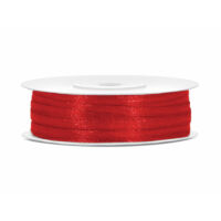 3 mm széles szatén szalag (50 m) - piros