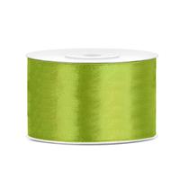 38 mm széles szatén szalag (25 m) - fűzöld