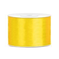50 mm széles szatén szalag (25 m) - citromsárga