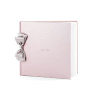 esküvői vendégkönyv - masnis, rózsaszín