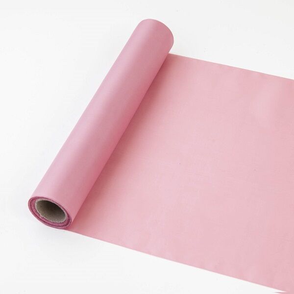 25 cm széles dekorselyem futó (10 m) - vintage rózsaszín