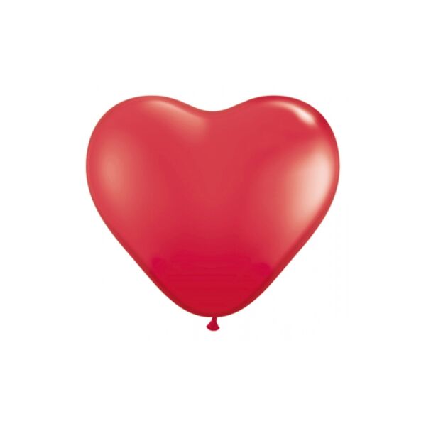 szív alakú lufi 25 cm - piros