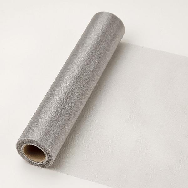23,5 cm széles organza futó (10 m) - ezüst