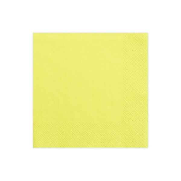 szalvéta 33x33 cm 3 rétegű (20 db/cs) - sárga